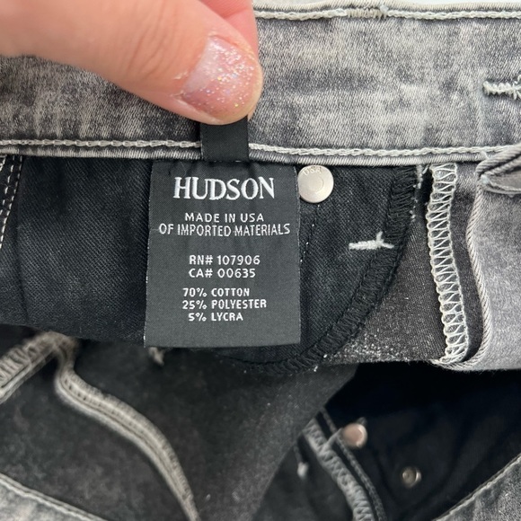 Hudson Nico Grey Mid Rise Super Skinny Ankle Made in the U.S.A. Ladies Size 24 - Picture 7 of 10